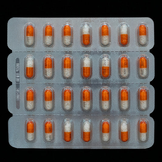 a close up of a contraption filled with pills
