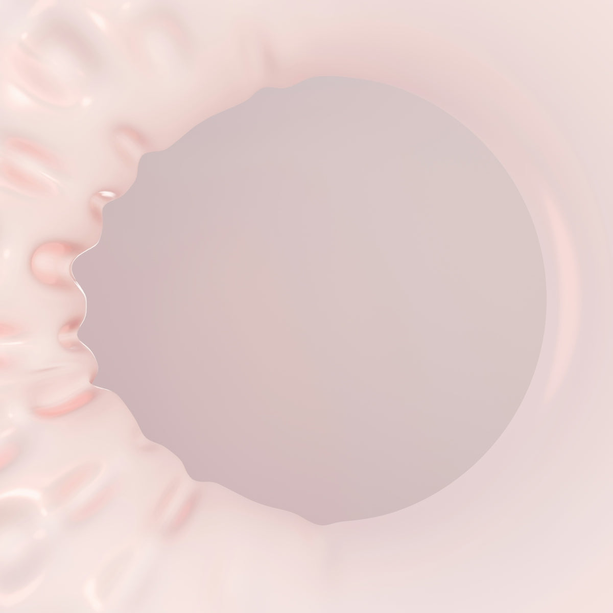 A close up of a white object with a pink background