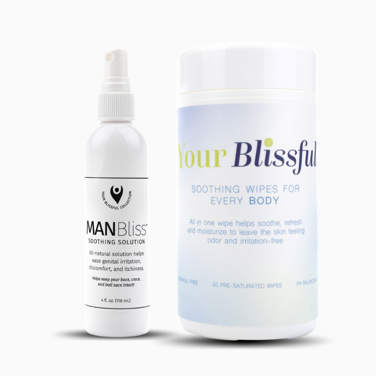 Man Bliss Soothing Spray + Soothing Wipes Duo